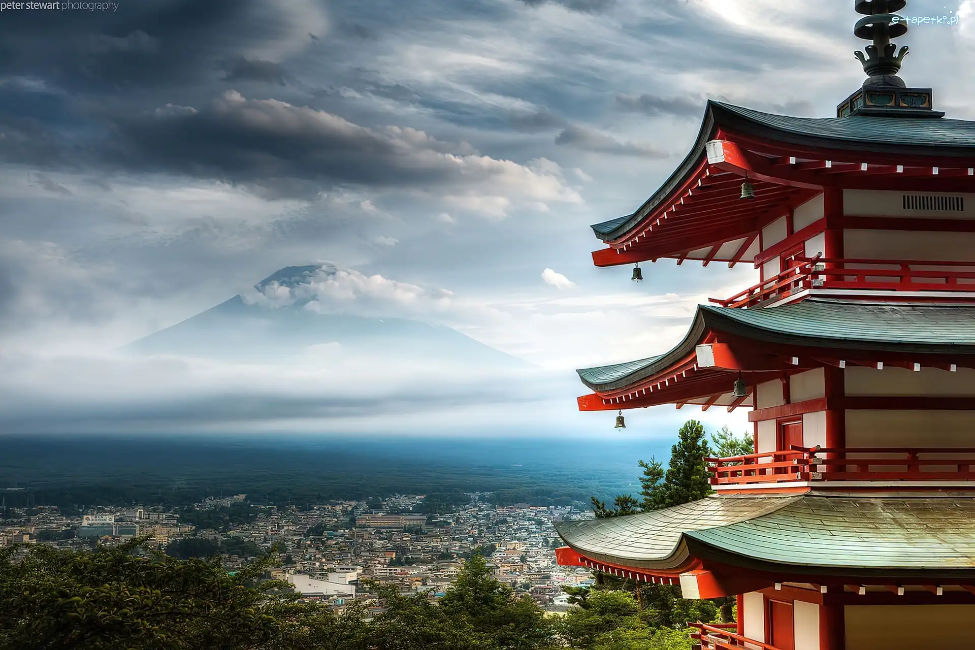 Góra, Japonia, Fuji, Domek