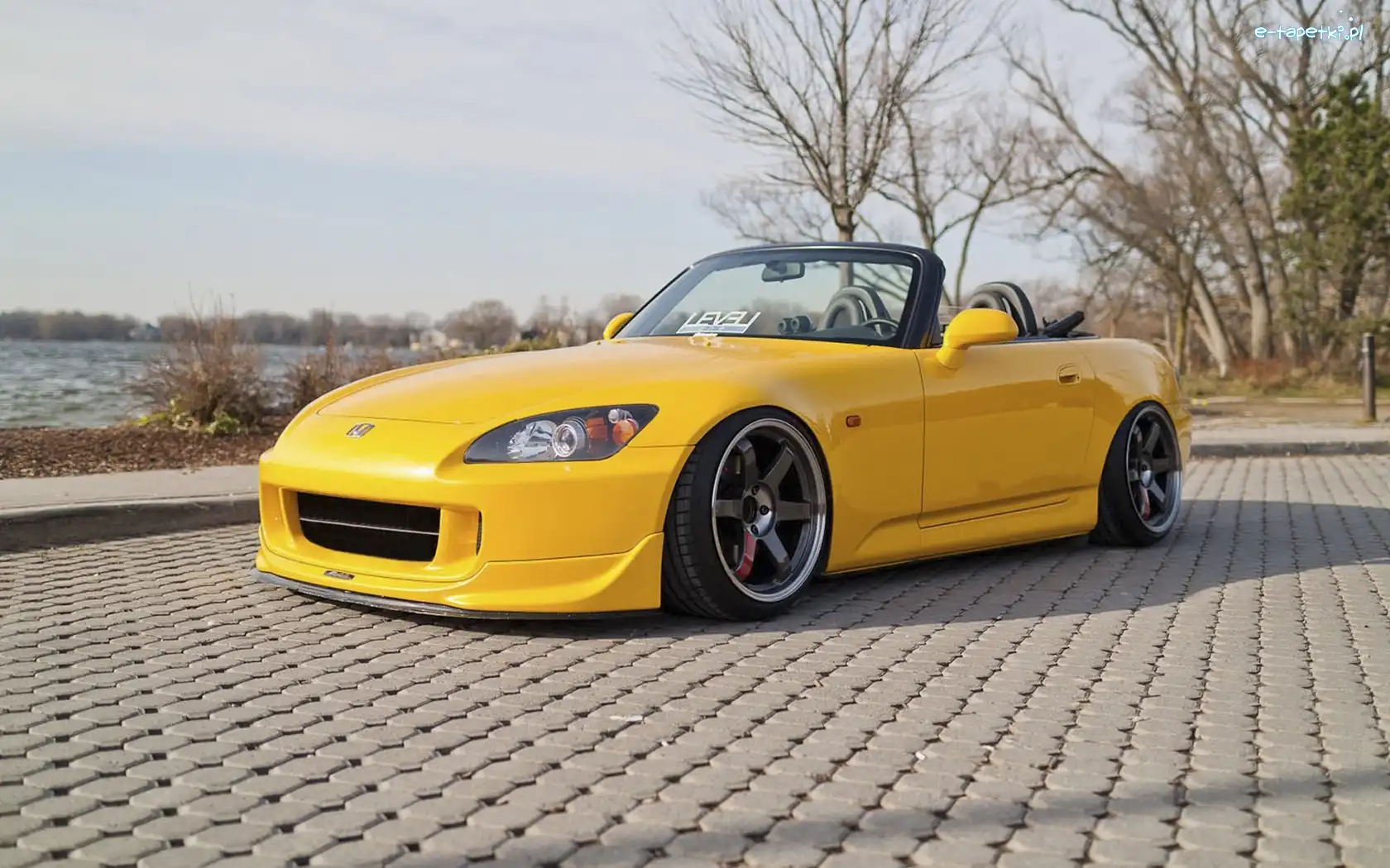 Jesień, Żółta, Jezioro, Felgi, S2000, Honda