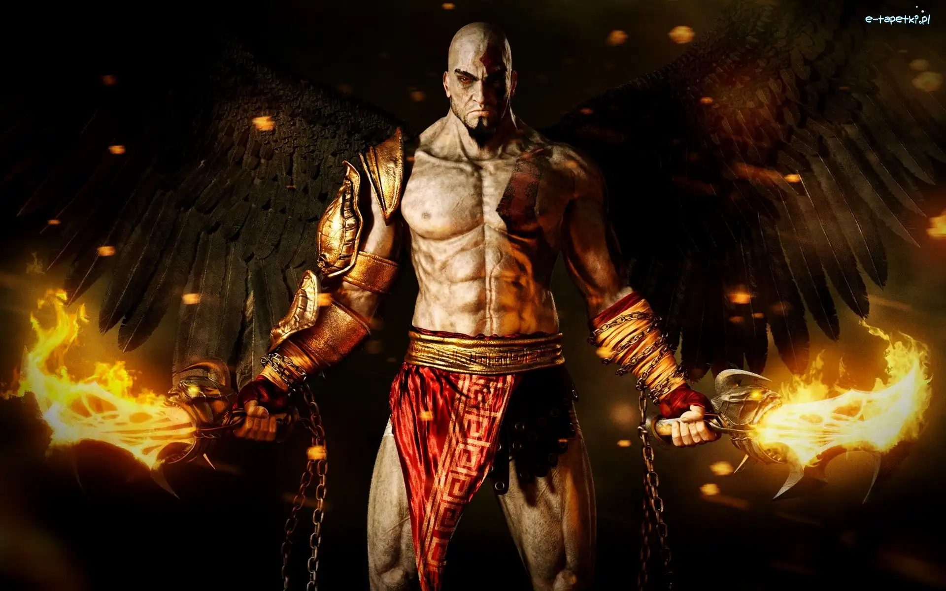 Skrzydła, God Of War, Miecze, Wojownik