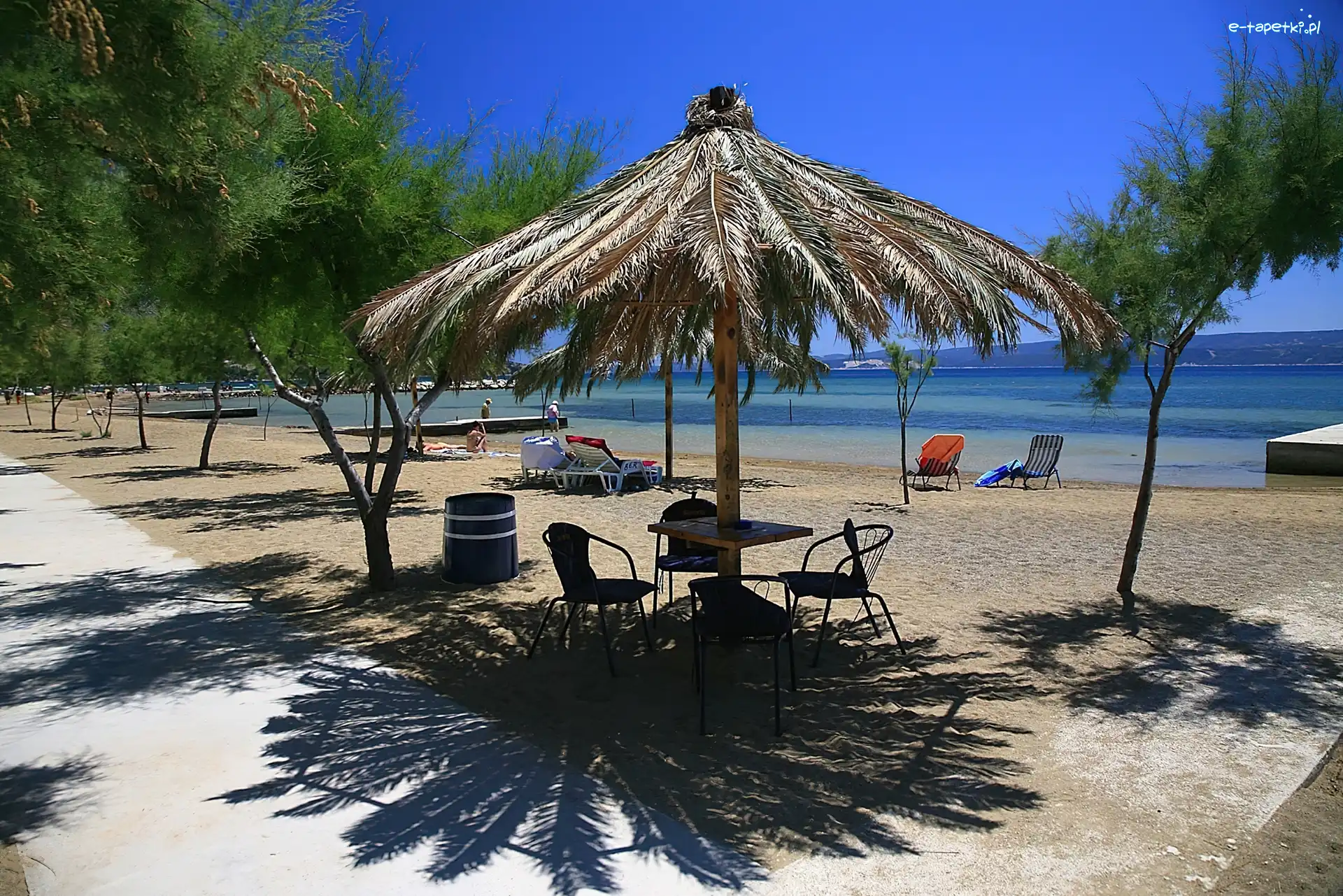Parasol, Plaża, Morze