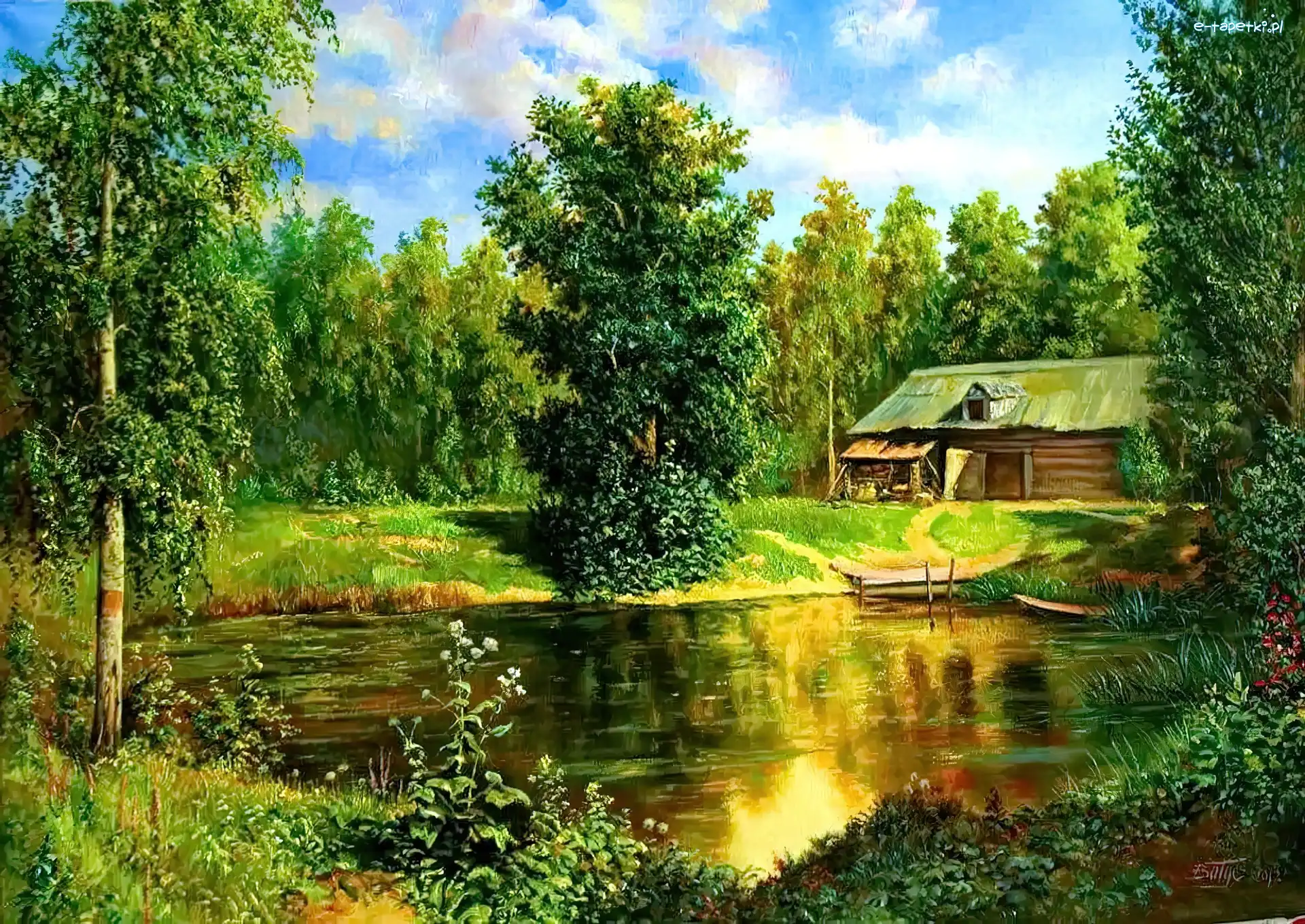 Szopa, Las, Jezioro