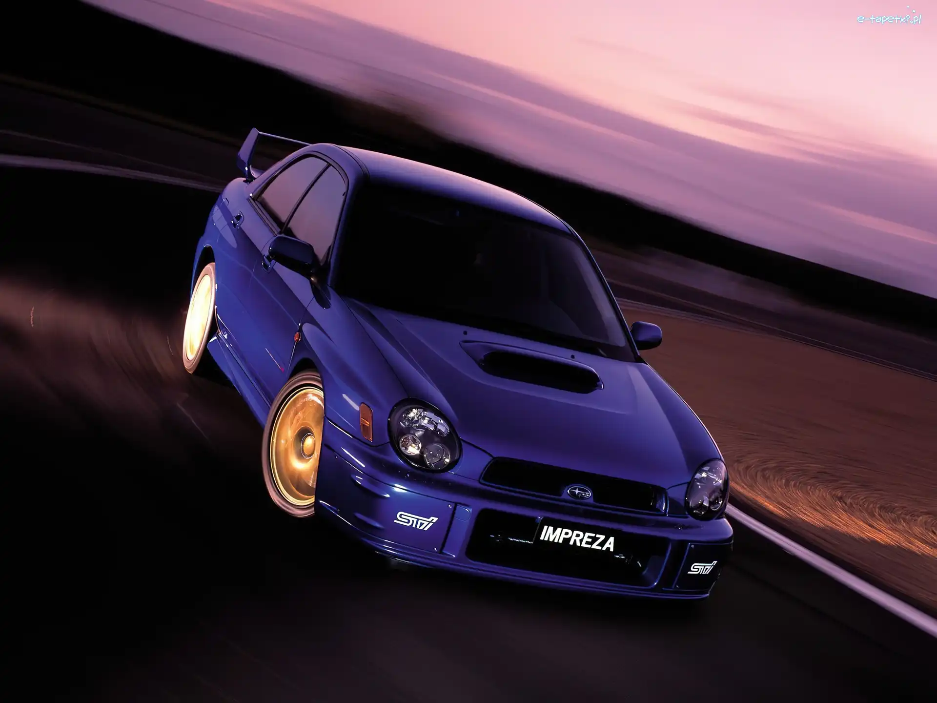STI, Subaru Impreza, Fioletowy