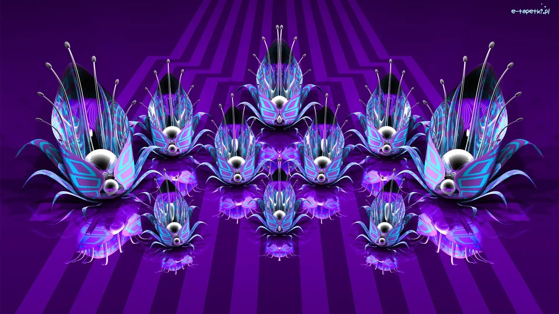 Grafika 3D, Kwiaty, Abstrakcja