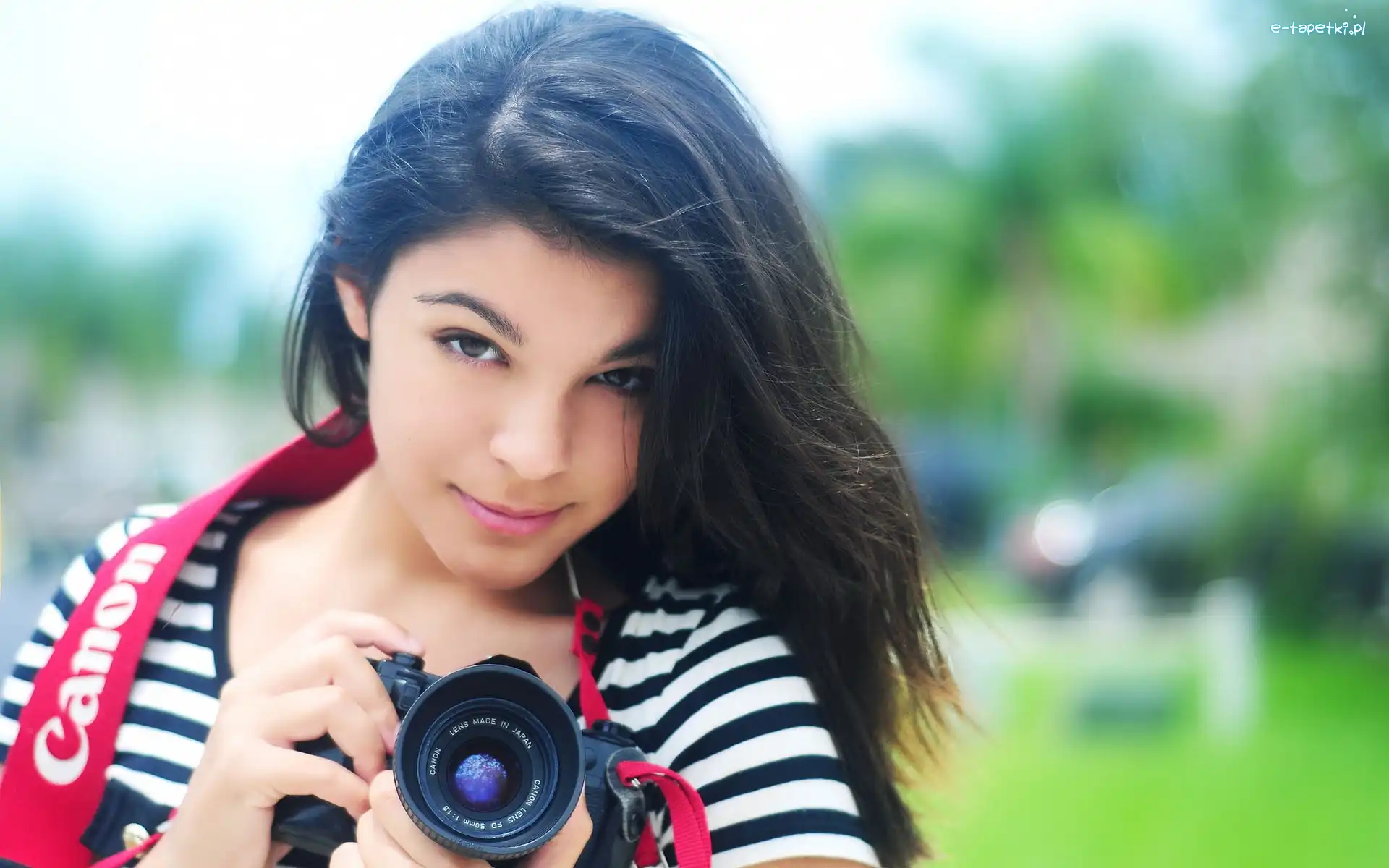 Canon, Aparat, Brunetka