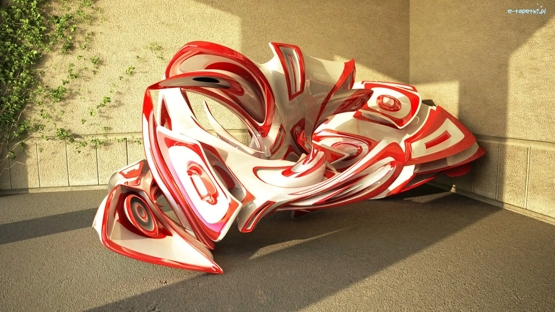 3D, Napis, Grafika, Wektorowa, Poplątany, Czerwony