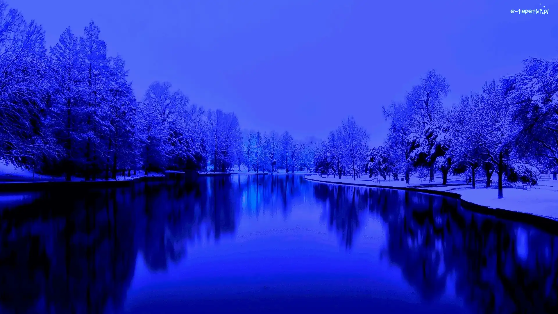 Zima, Jezioro, Park