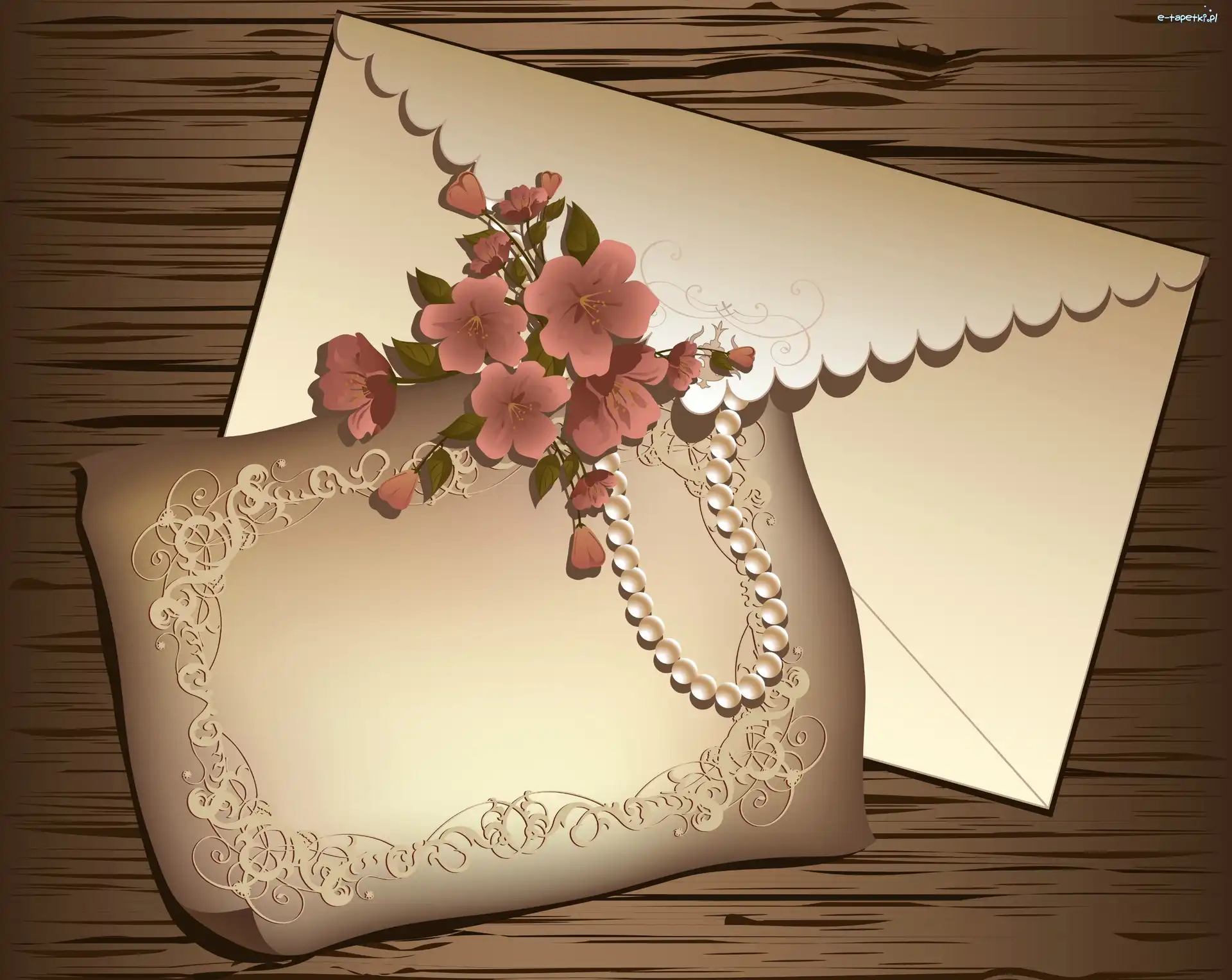 Kwiaty, Tekstura, Papier, Koperta