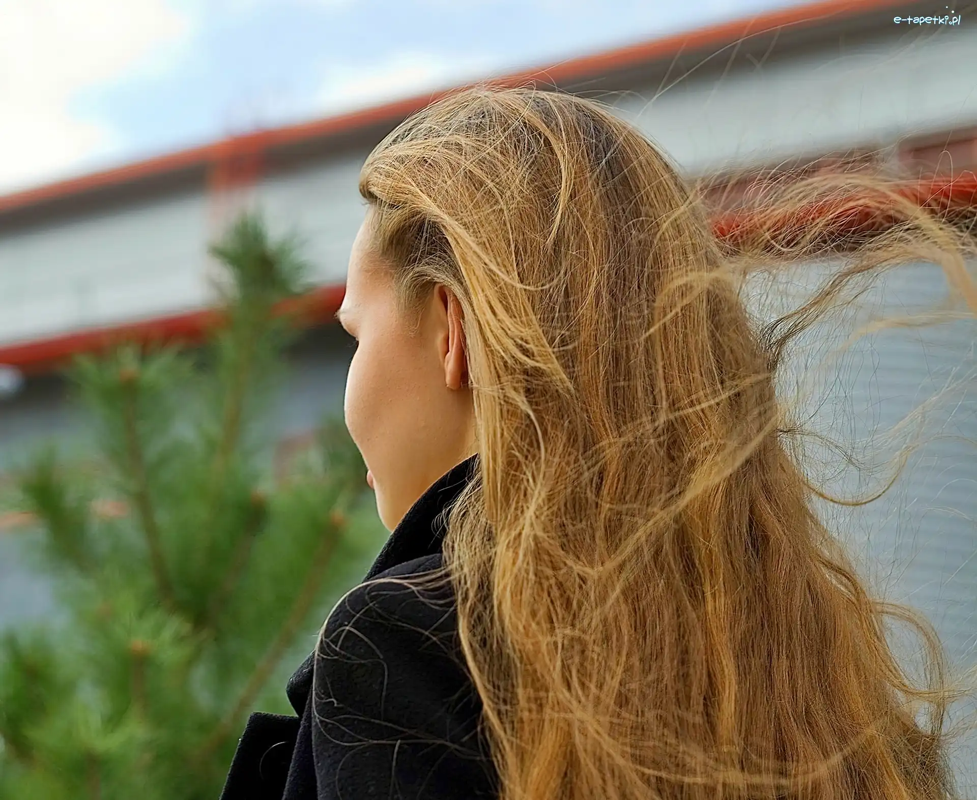 Modelka, Profil, Blondynka, Dziewczyna