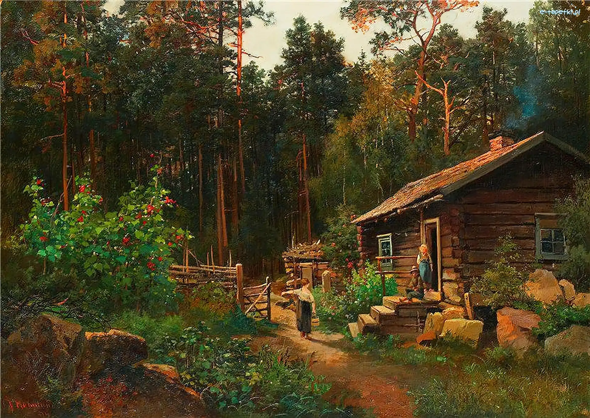 Kobiety, Reprodukcje Obrazów, Chata, Las
