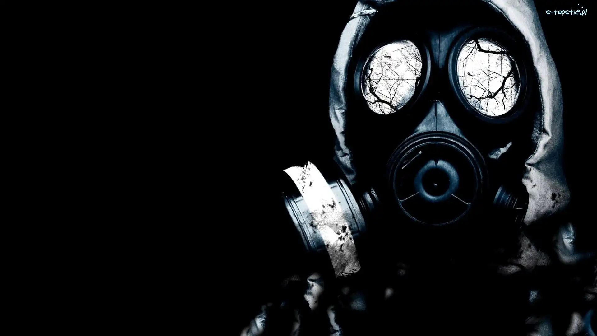 Człowiek, Gałęzie, Mrok, Kombinezon, Czarnobyl