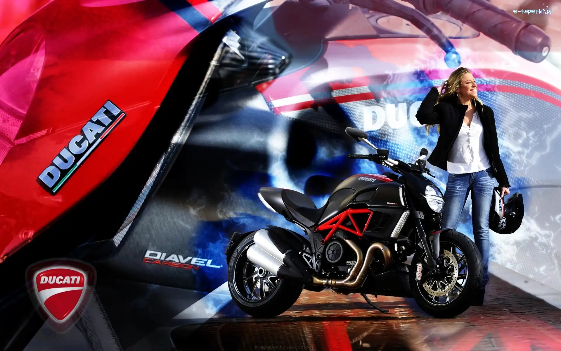 Motocyklistka, Motocykl, Ducati Diavel