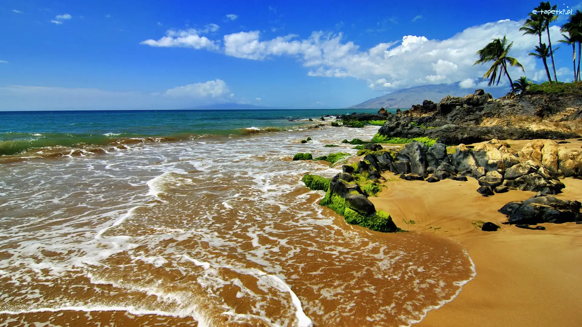 Plaża, Tropik, Kamienie, Morze