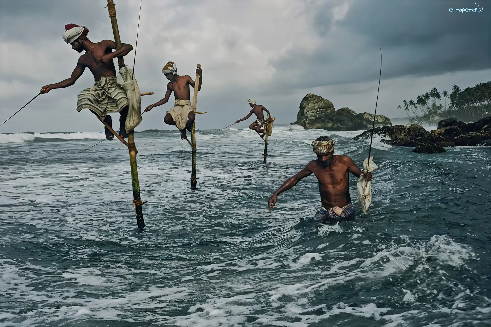 Mężczyźni, Sri Lanka, Wędkarstwo, Morze