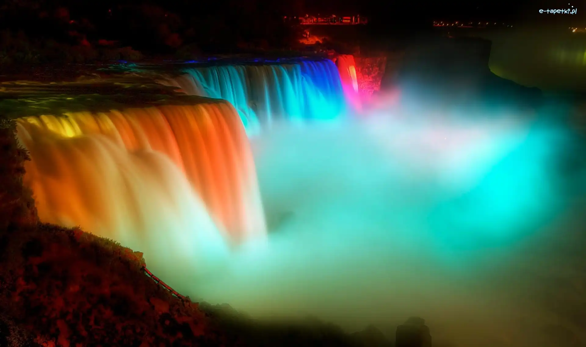 Iluminacje, Niagara, Wodospad