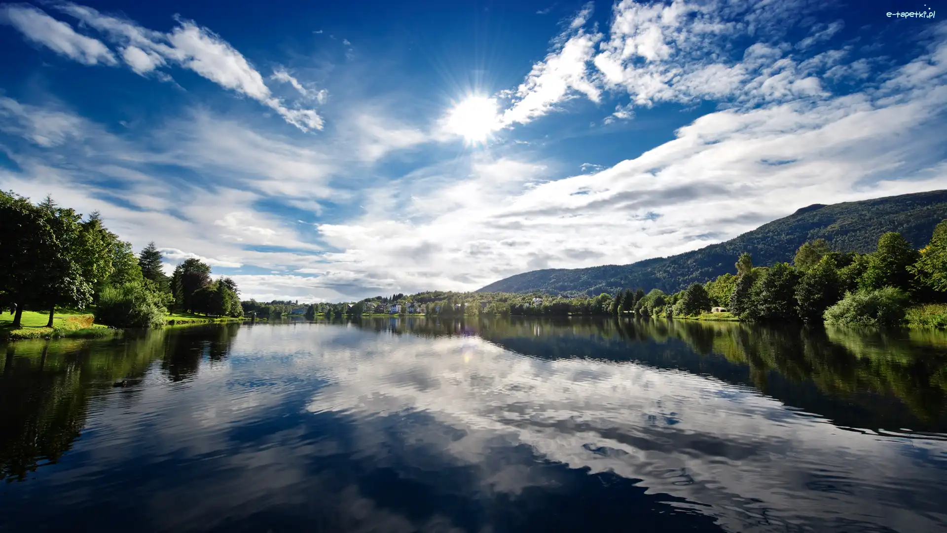 Lasy, Norwegia, Góry, Jezioro