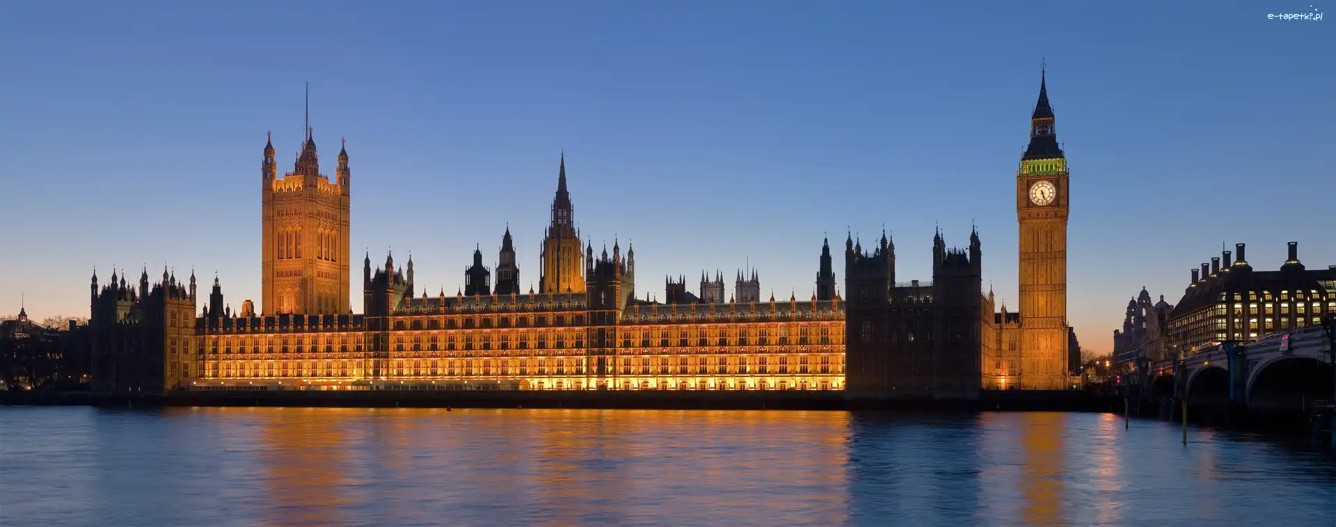 Pałac, Big Ben, Westminster, Londyn, Tamiza