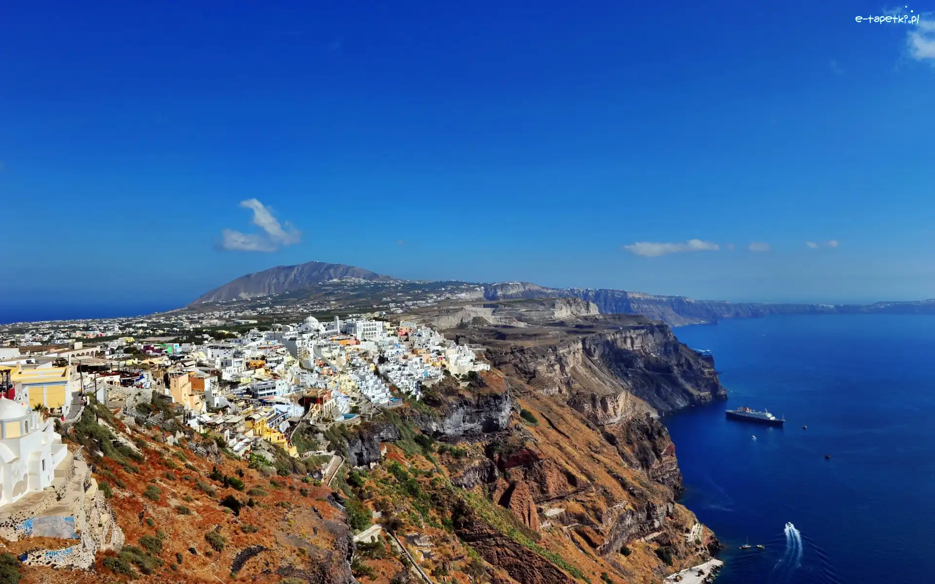 Wyspa, Grecja, Santorini, Morze