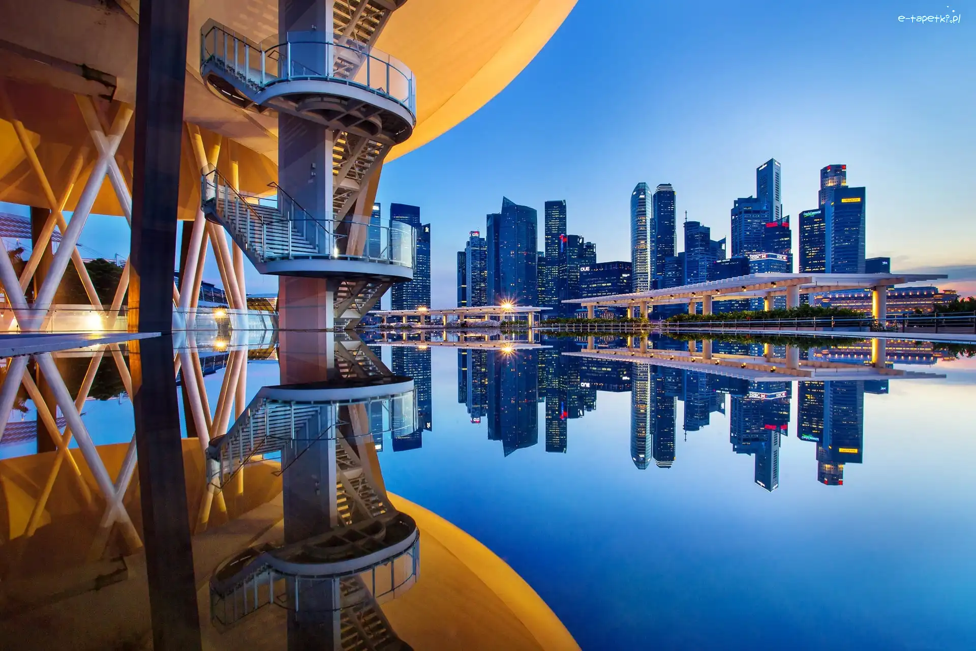 Drapacze, Singapur, Chmur, Miasto