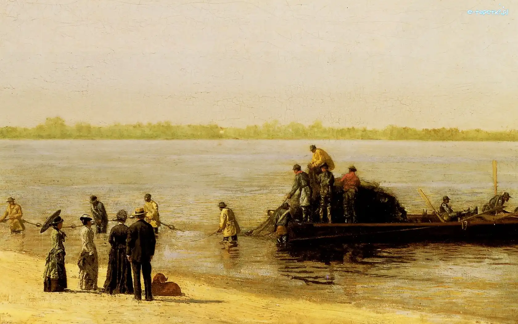 Morze, Rybacy, Łódź, Thomas Eakins