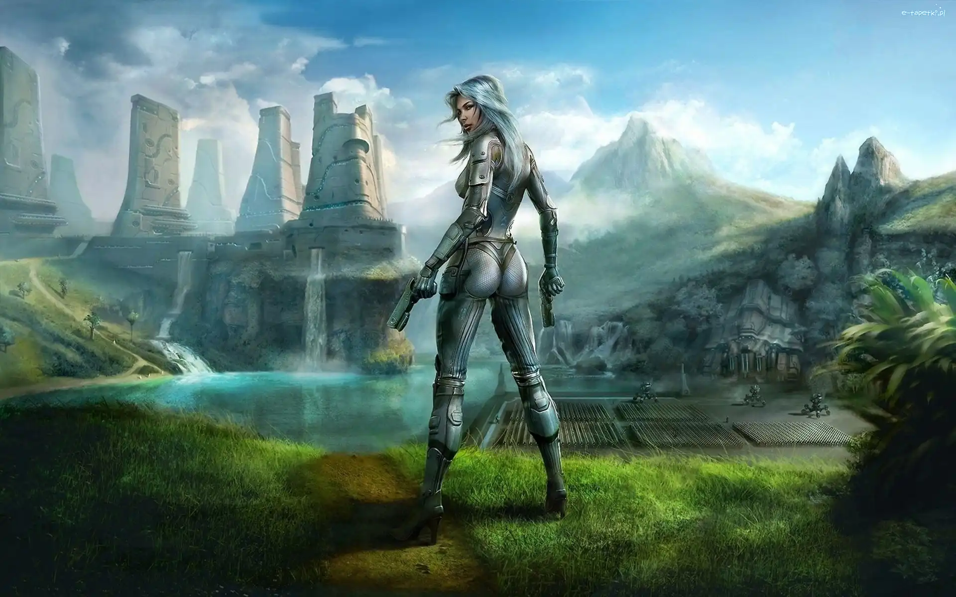 Dziewczyna, Broń, Earthise Cg Girl