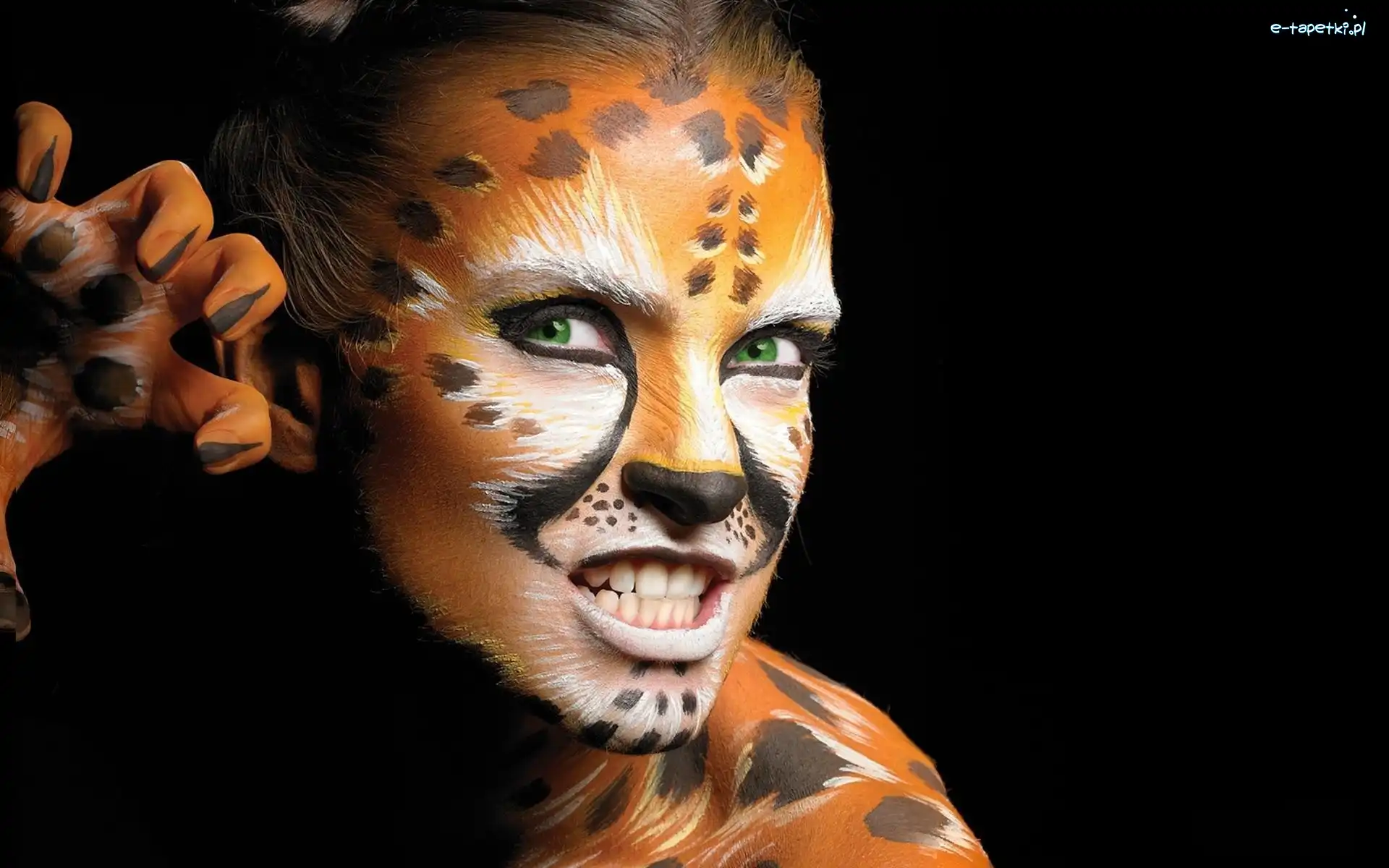 Bodypainting, Kocica, Kobieta