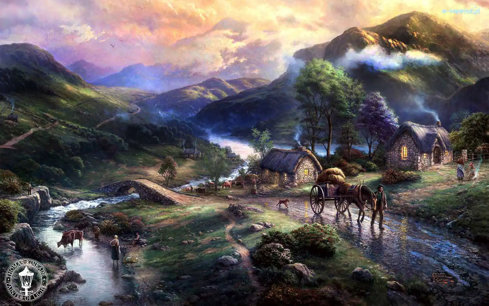 Wieś, Thomas Kinkade, Obraz