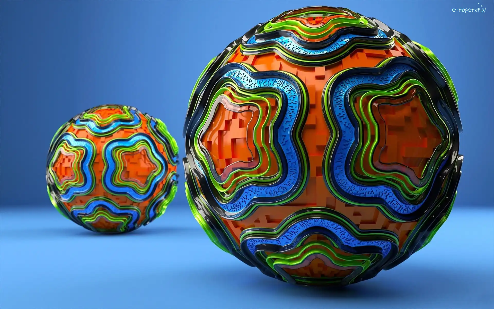 Geometryczne, Grafika 3D, Wzory, Kule
