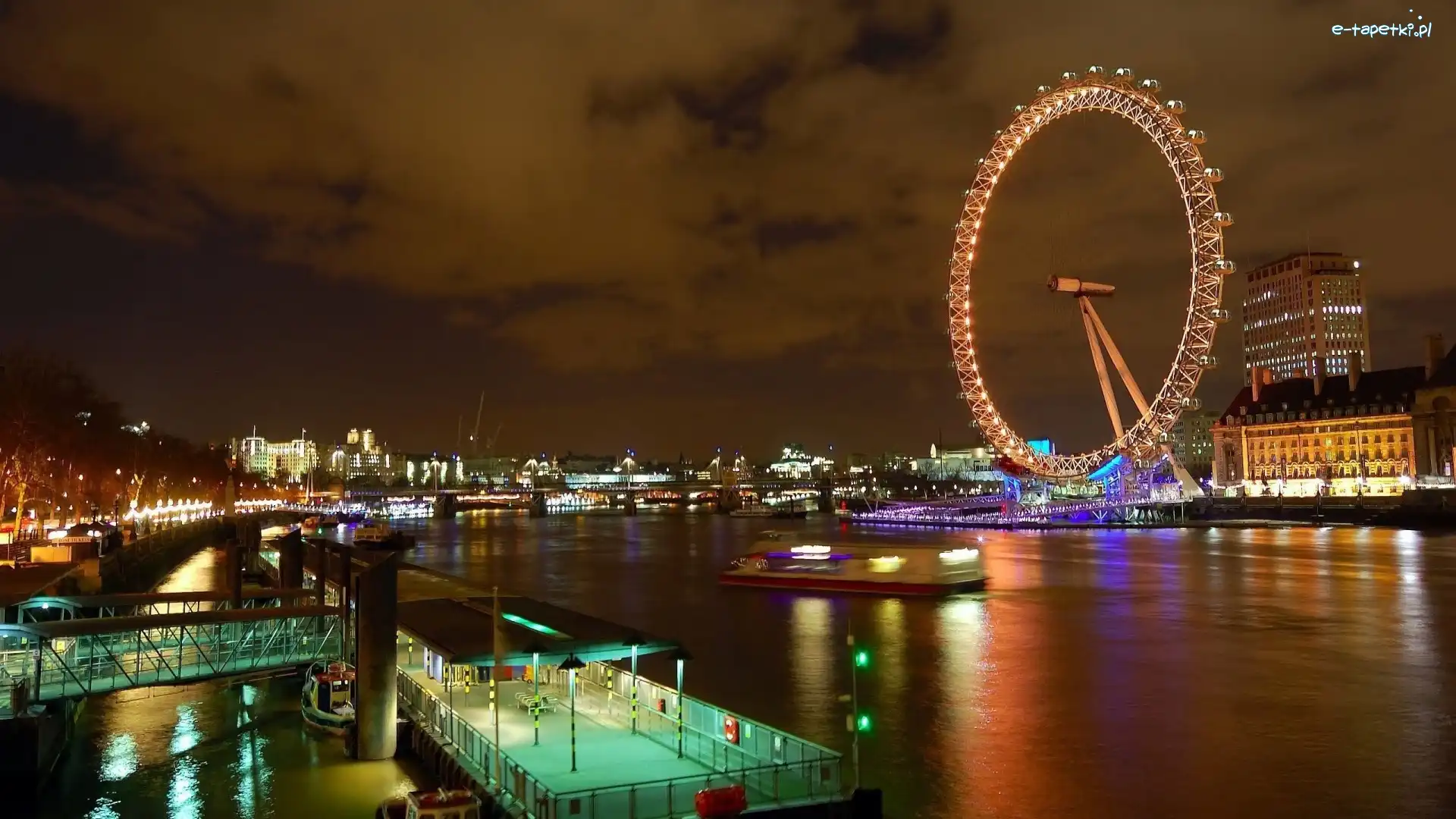 Londyn, Anglia, London Eye, Panorama
