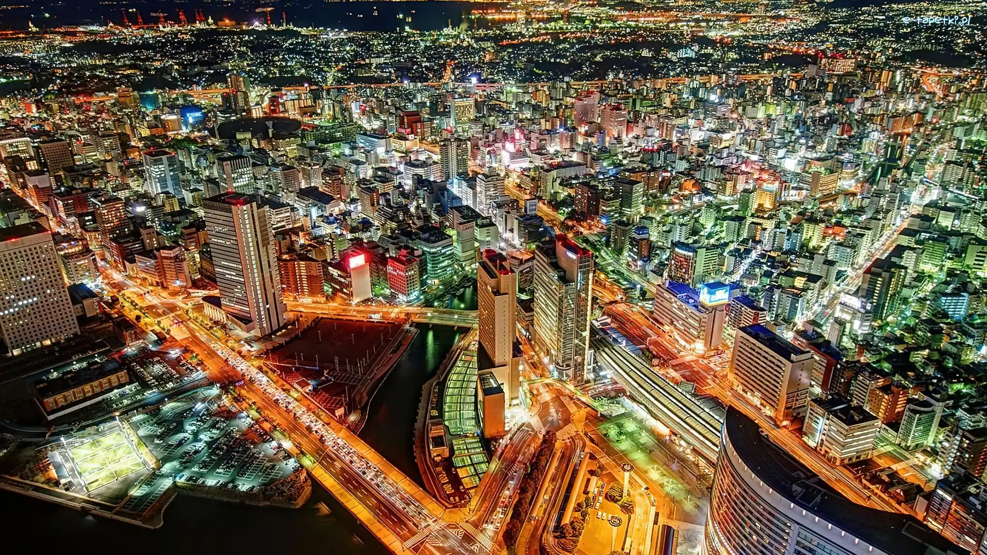 Japonia, Nocą, Yokohama