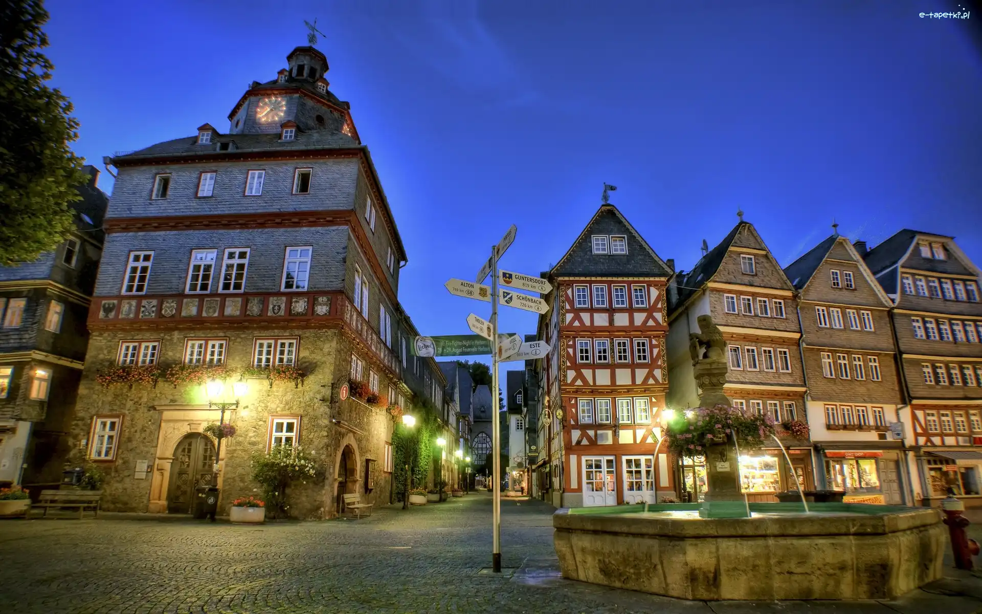 Ulica, Austria, Drogowskaz, Domy