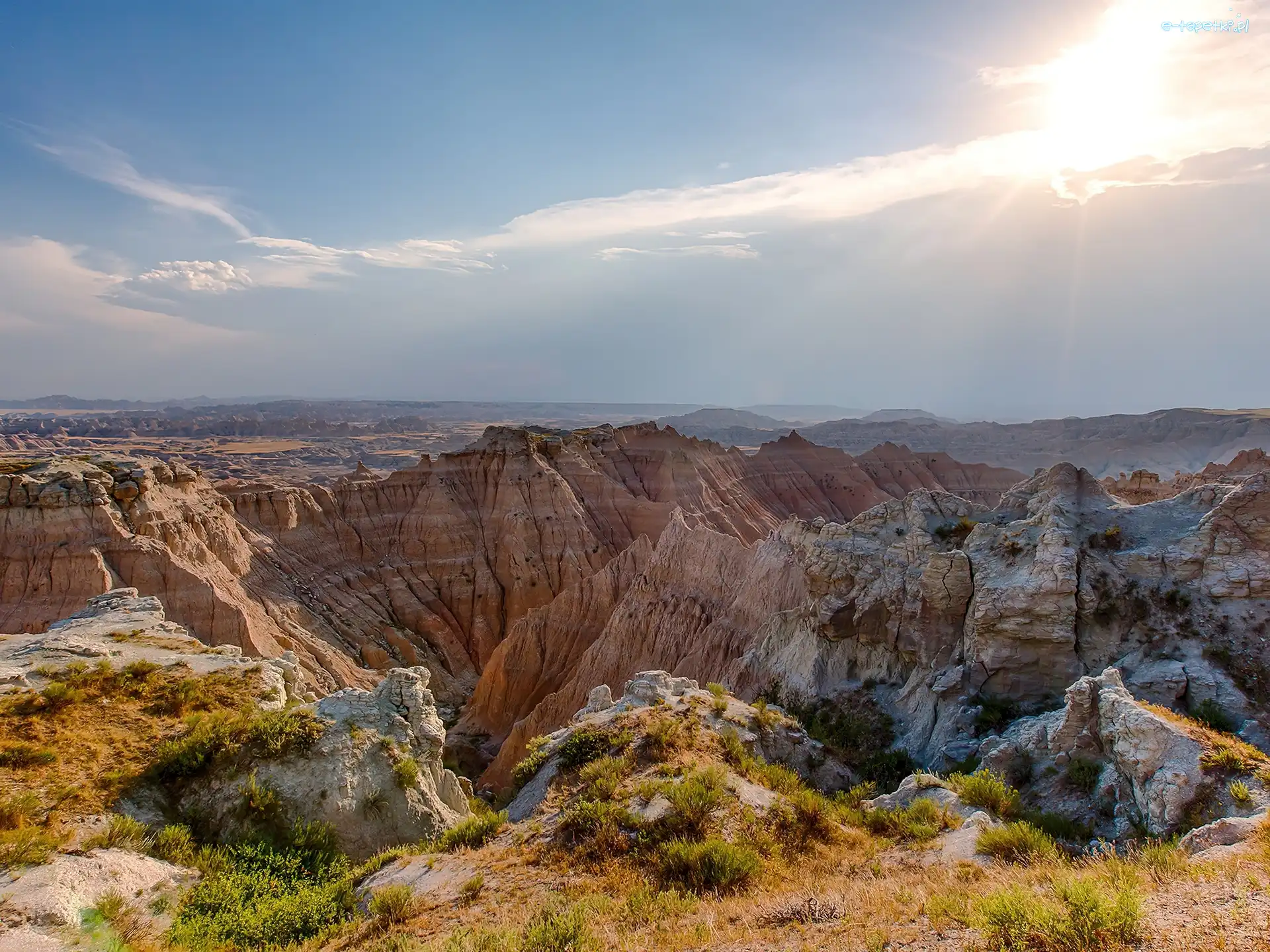 Stan Dakota Południowa, Skały, Park Narodowy Badlands, Stany Zjednoczone