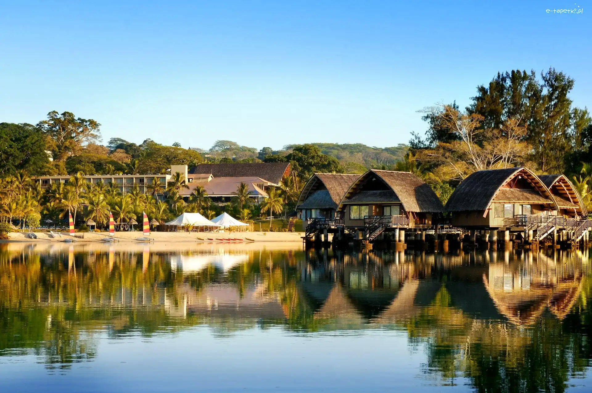 Oceania, Hotelowe, Vanuatu, Roślinność, Bungalowy