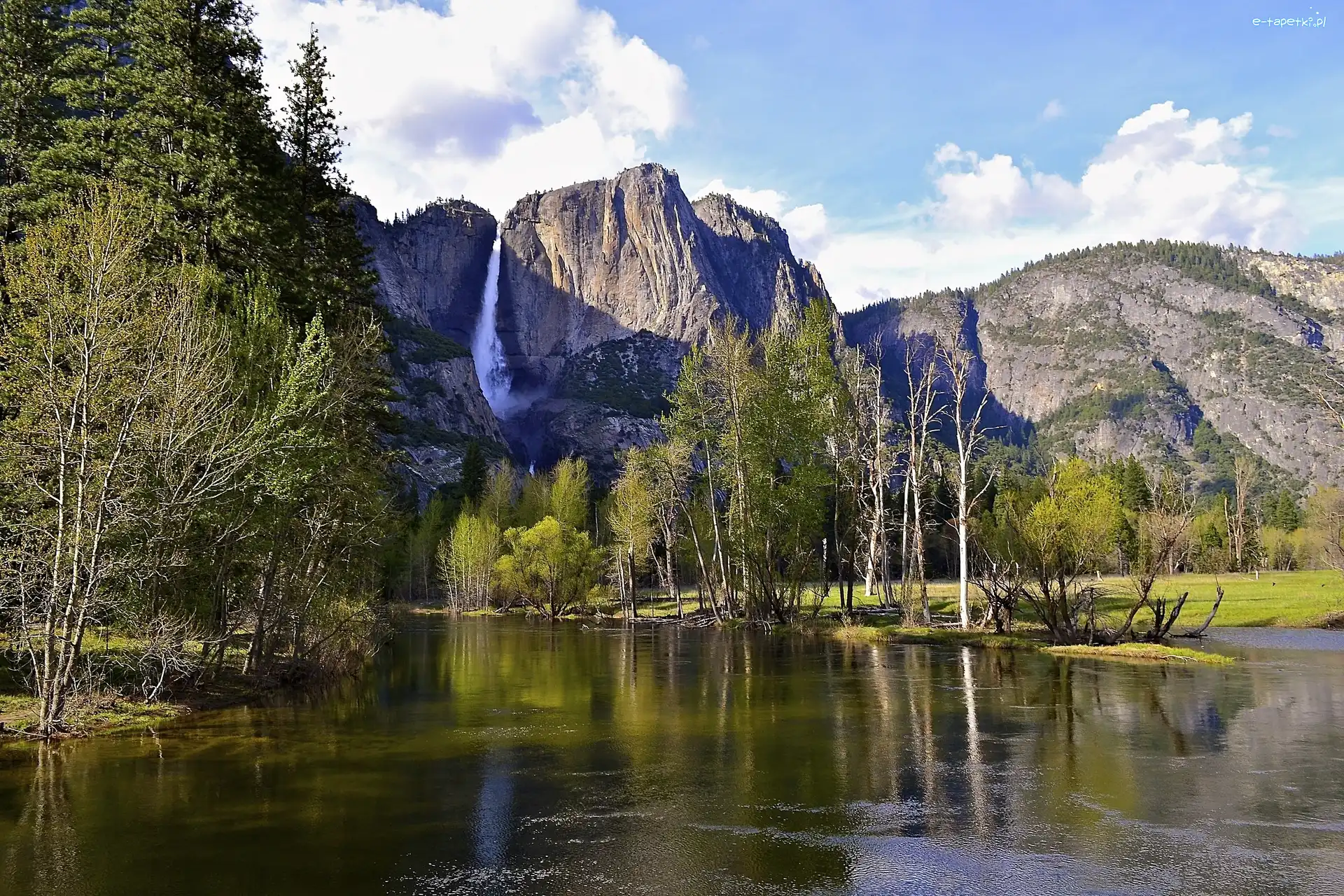 Rzeka, Park Narodowy Yosemite, Góry, Las, Stan Kalifornia, Stany Zjednoczone