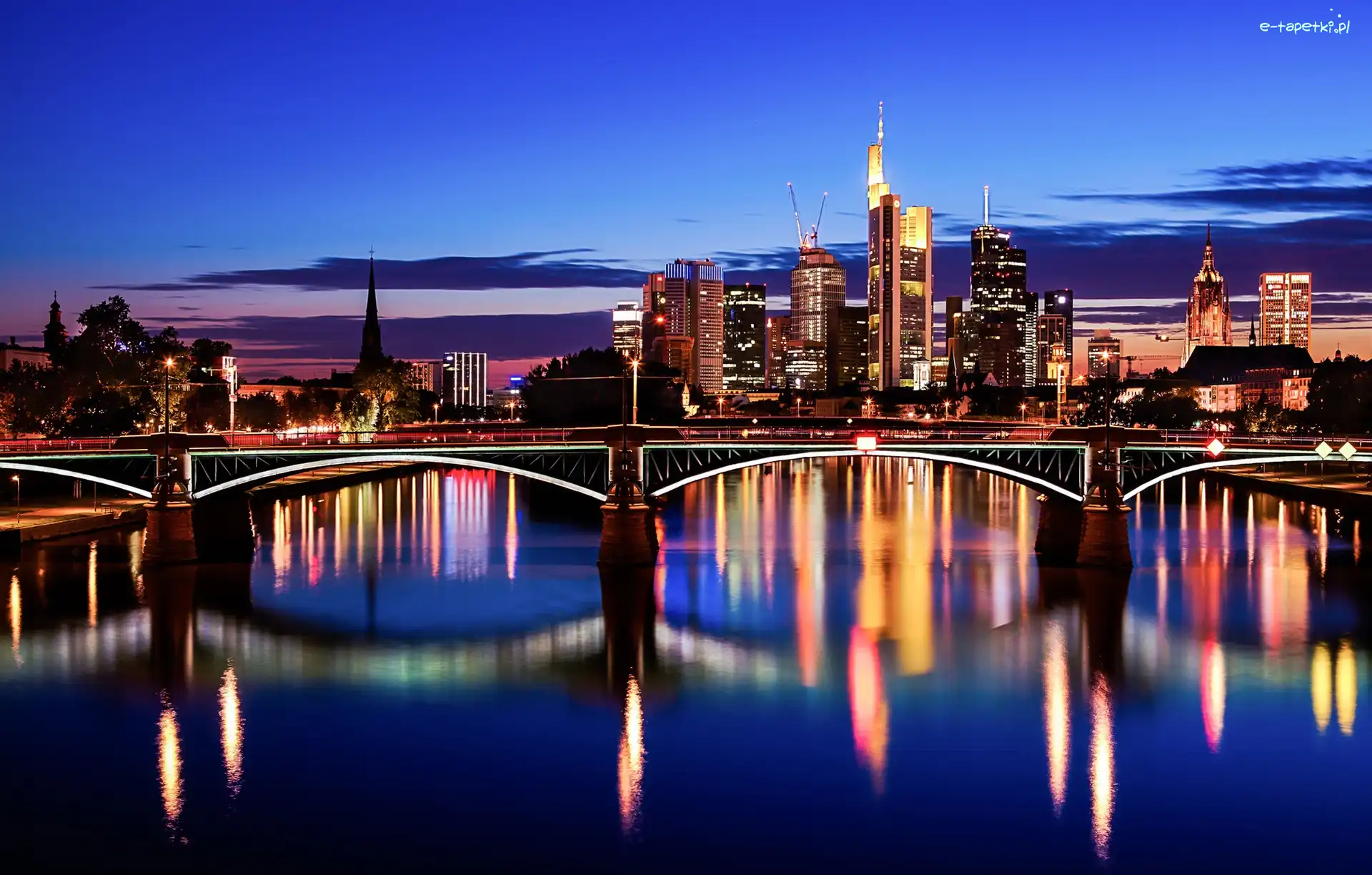 Frankfurt, Most, Niemcy, Odbicie, Miasto