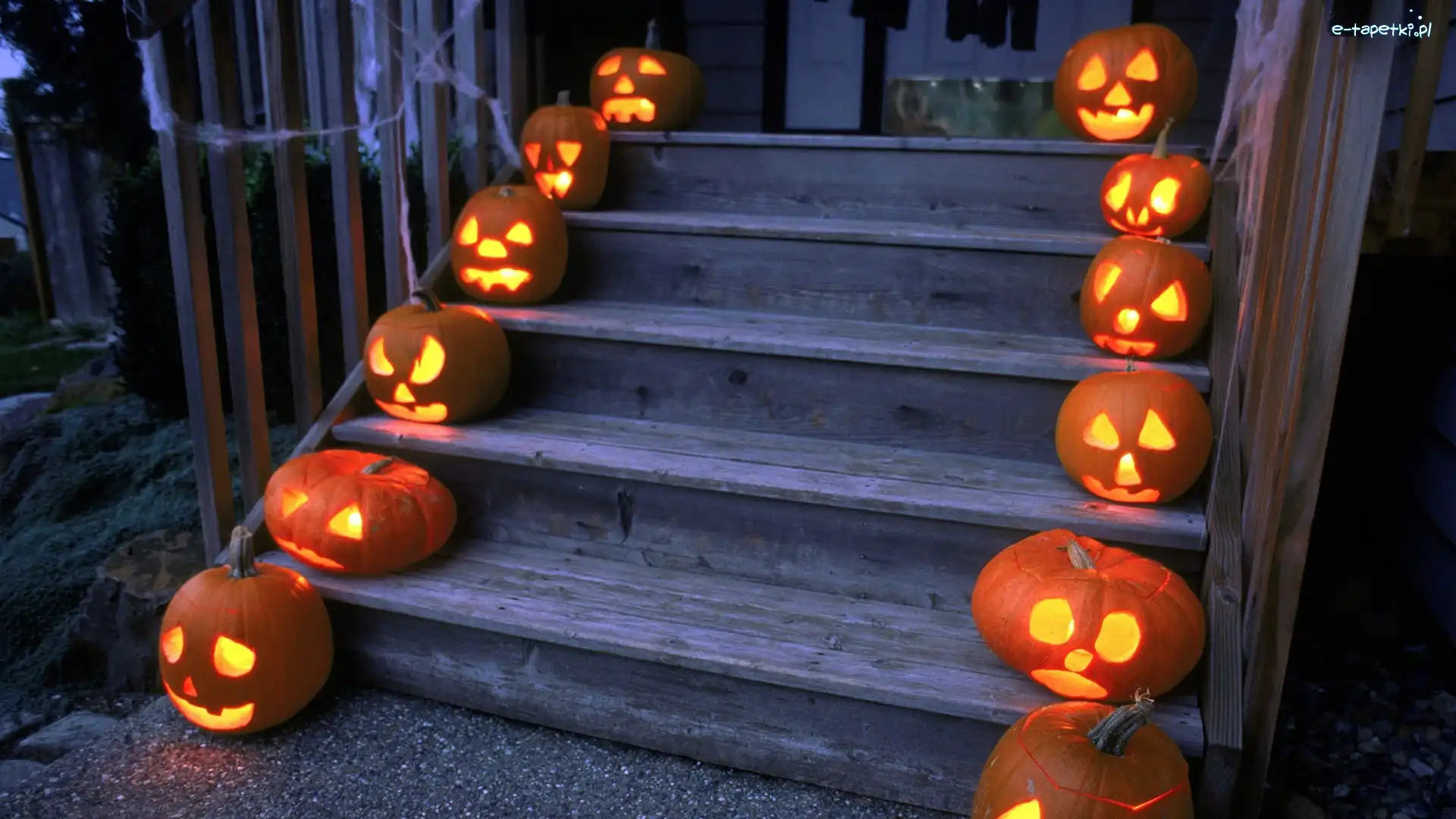 Halloween, Schody, Dynie