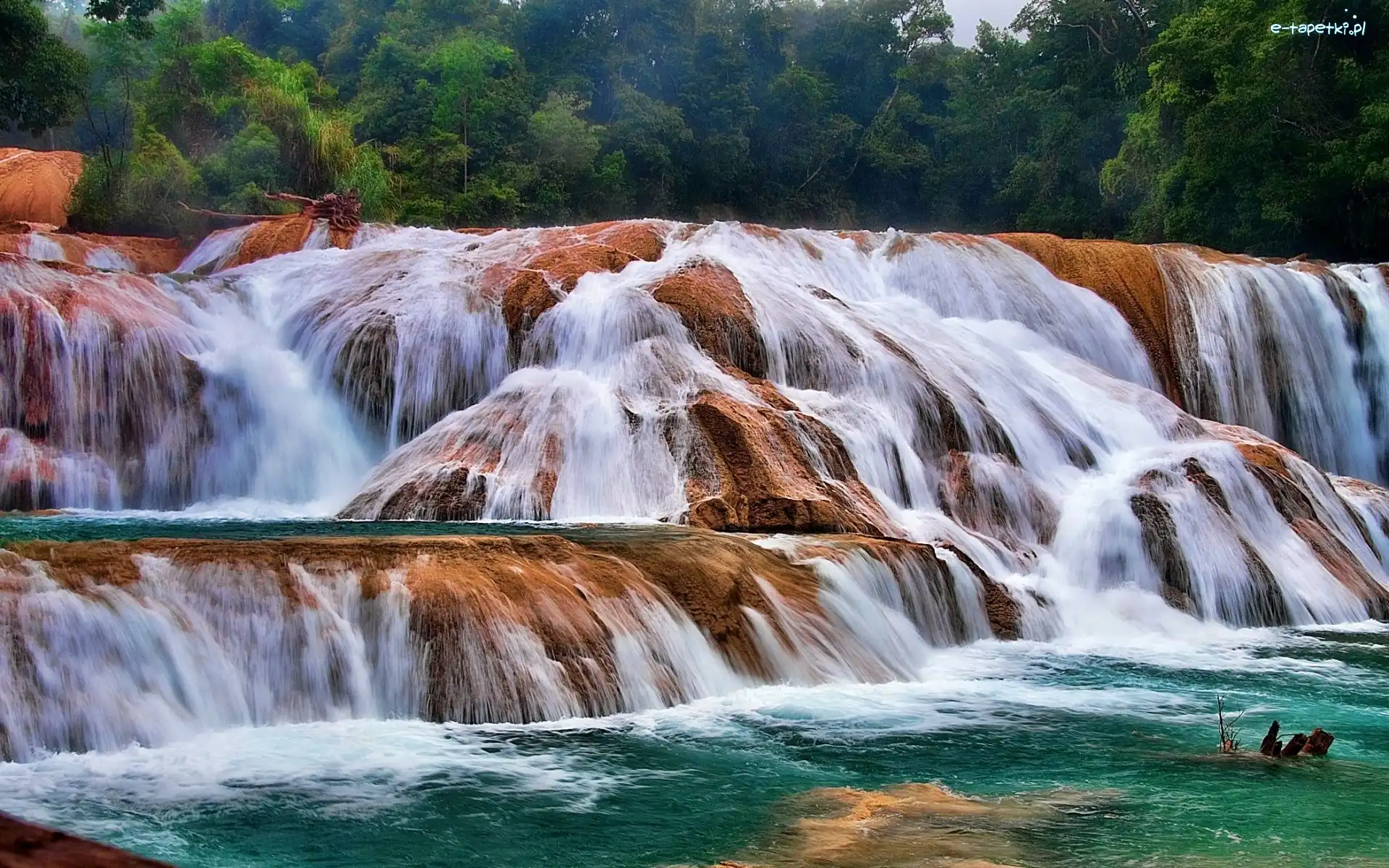 Agua Azul, Meksyk, Chiapas, Wodospad