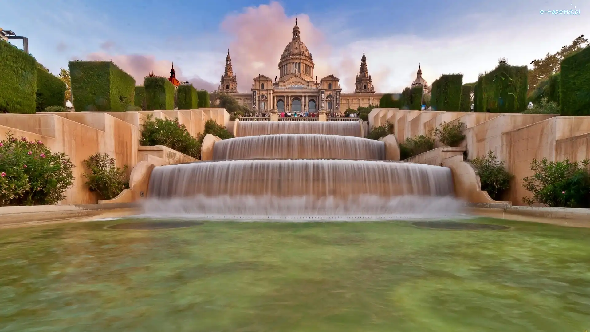 Montjuic, Pałac, Fontanna, Barcelona