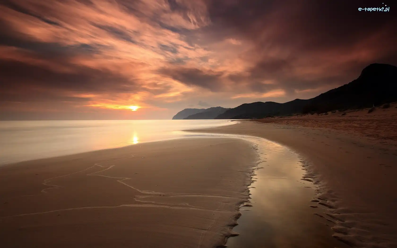 Zachód, Morze, Plaża