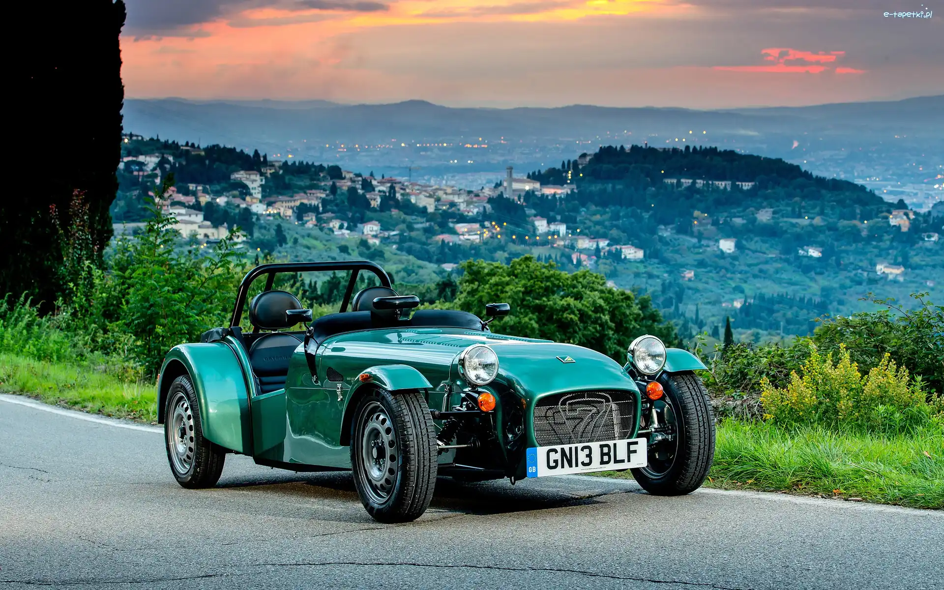160, Caterham, Miasta, Panorama, Seven, Droga, Góry, Samochód
