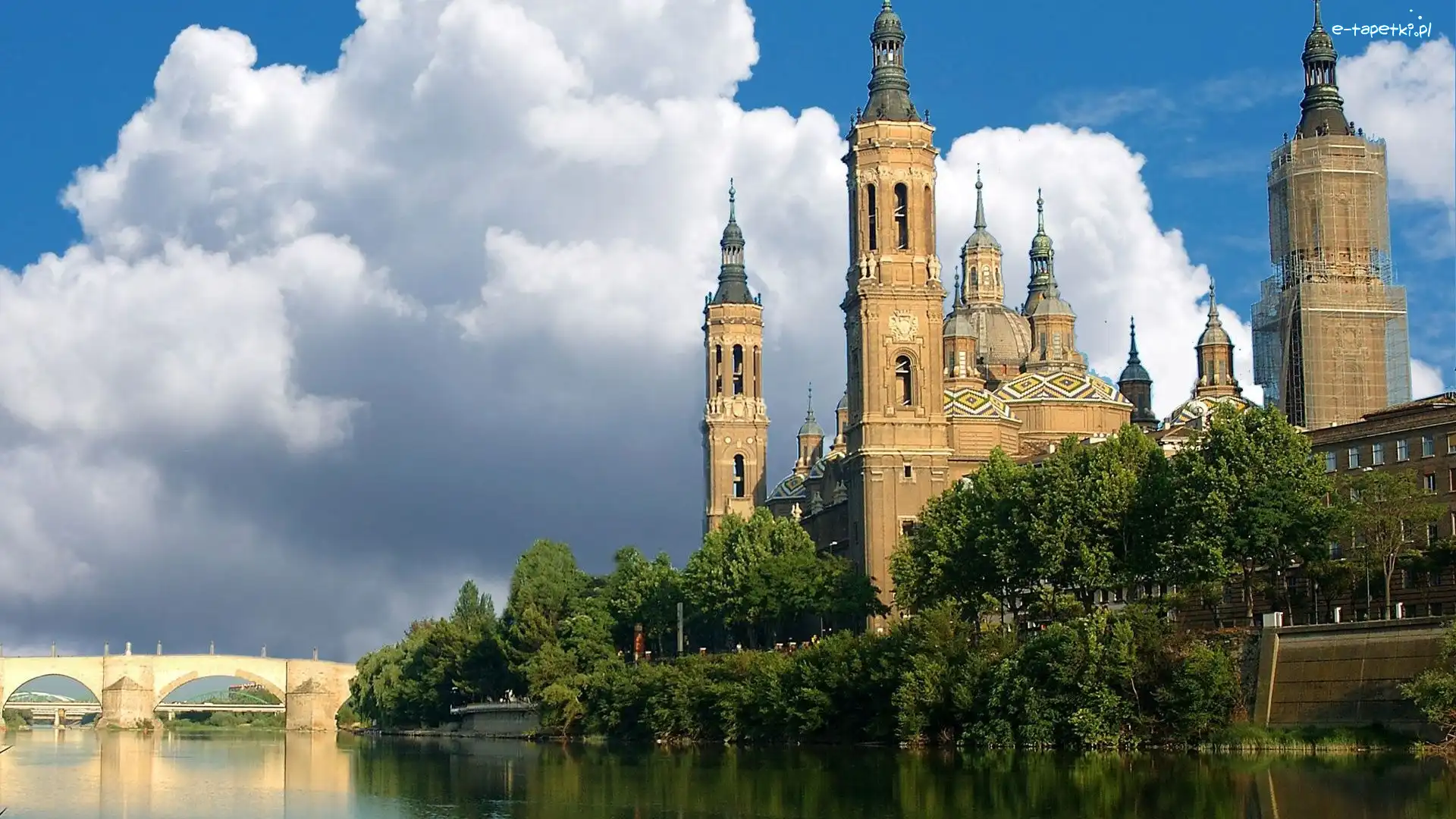 Rzeka, Hiszpania, Saragossa, Bazylika Del Pilar