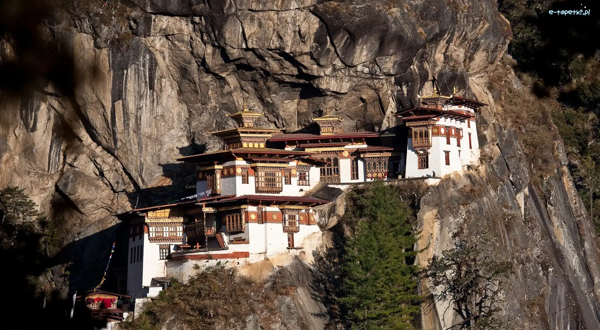 Skały, Paro Taktsang, Świątynia, Bhutan