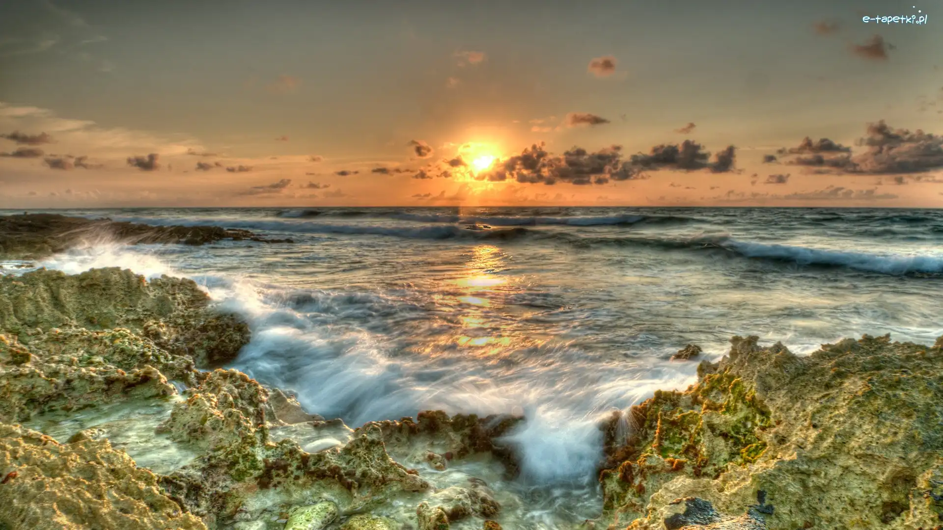 Zachód Słońca, Hawaje, Maui, Ocean