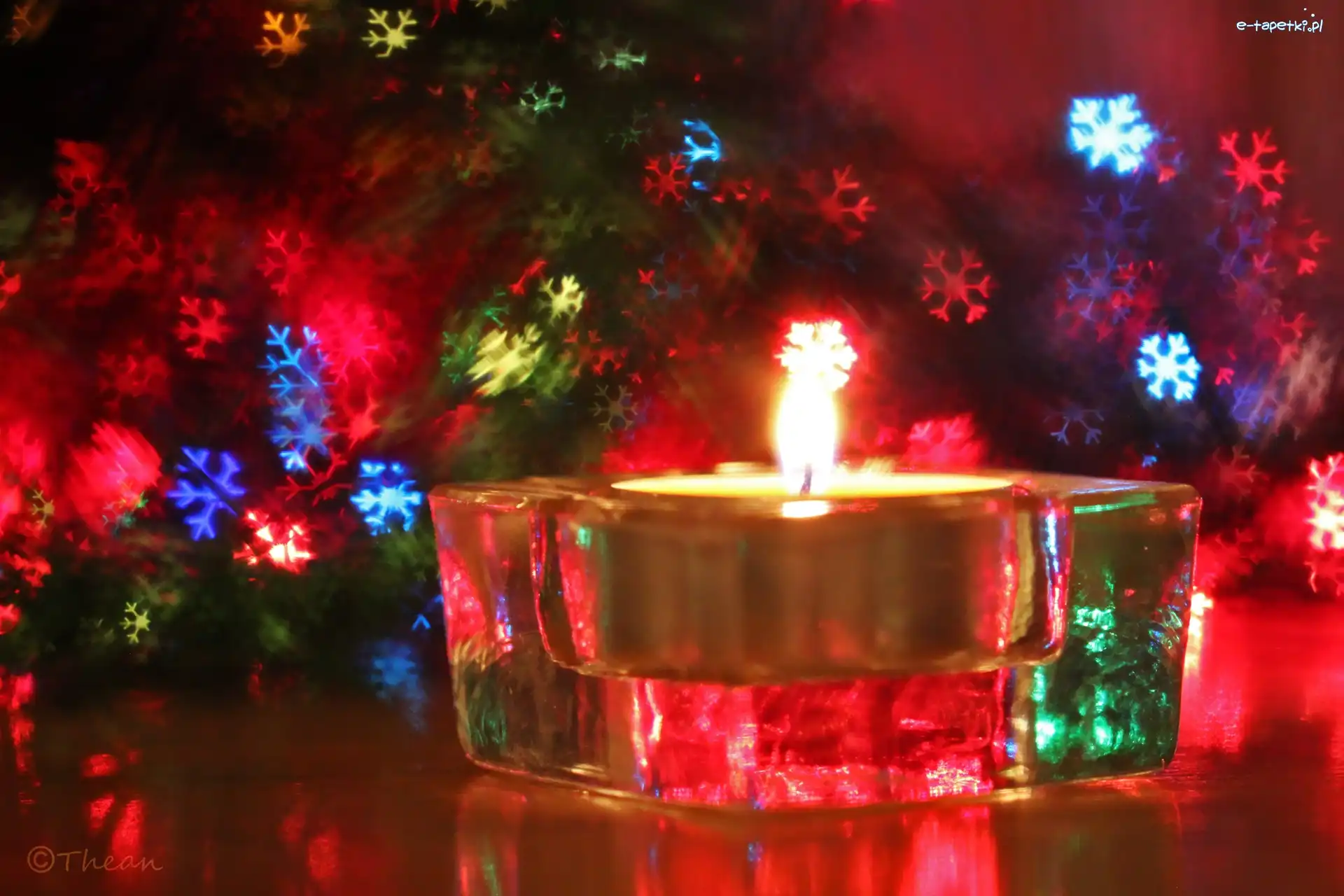Dekoracja, Światełka, Bokeh, Świecznik, Świeczka, Świąteczna, Gwiazdki