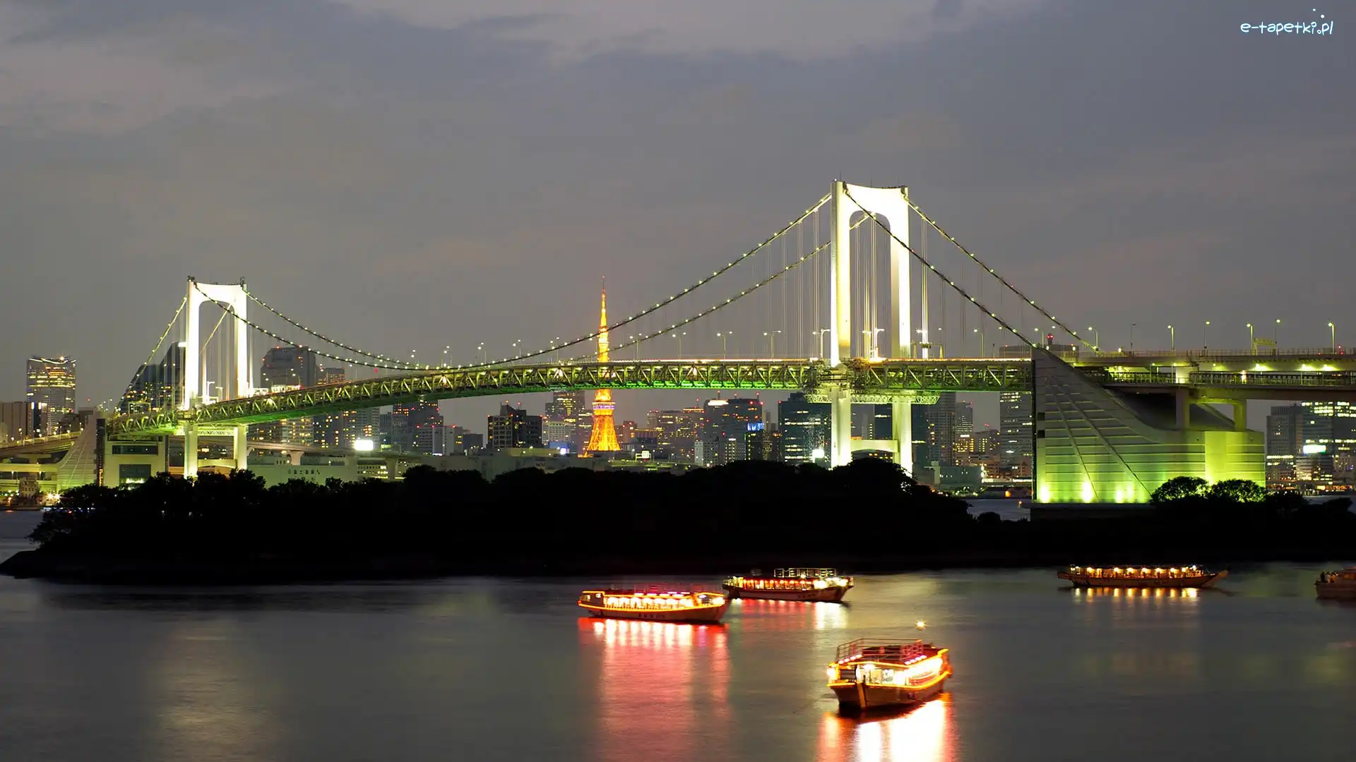 Rainbow Bridge, Japonia, Tokio, Most