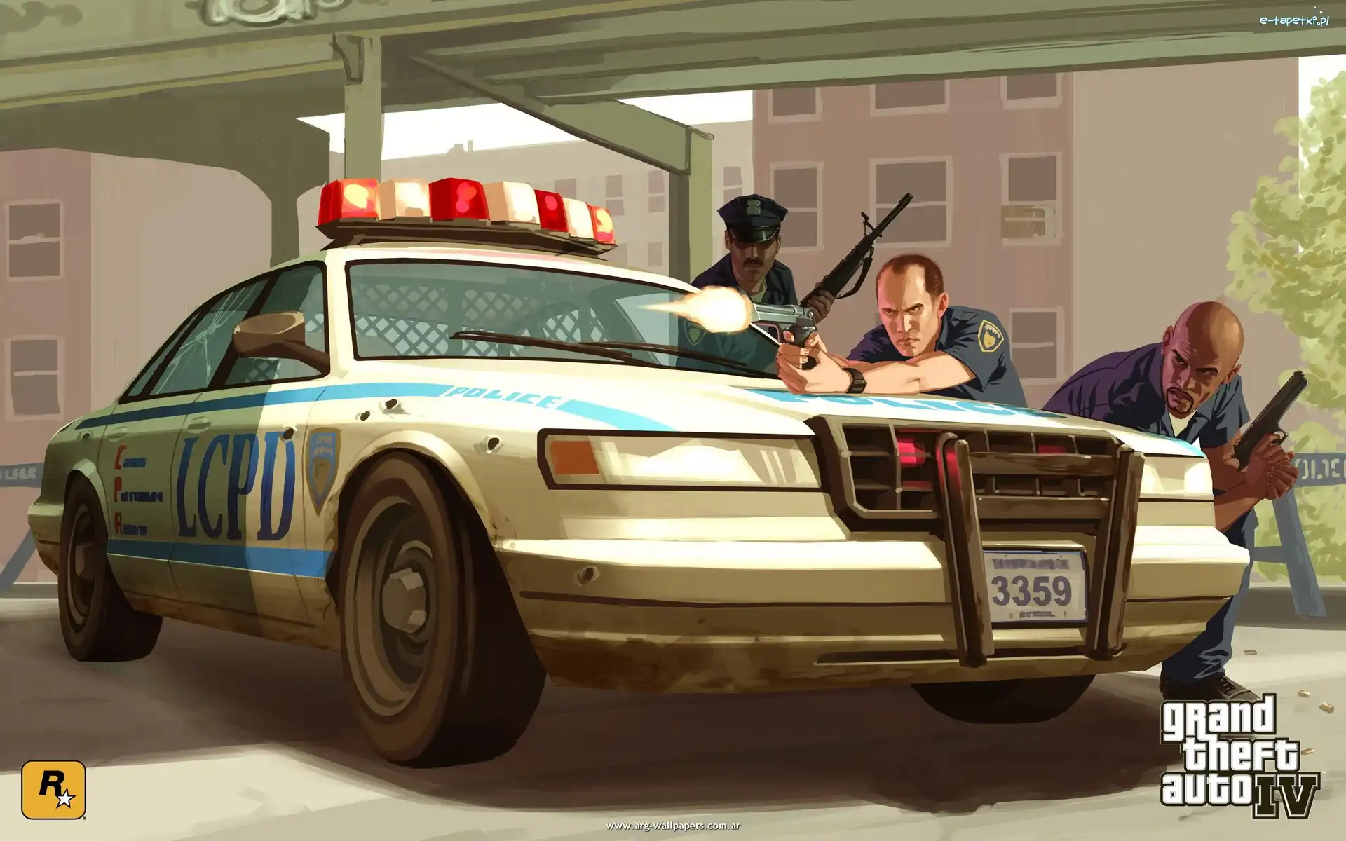 GTA IV, Samochód, Policyjny, Broń, Mężczyźni