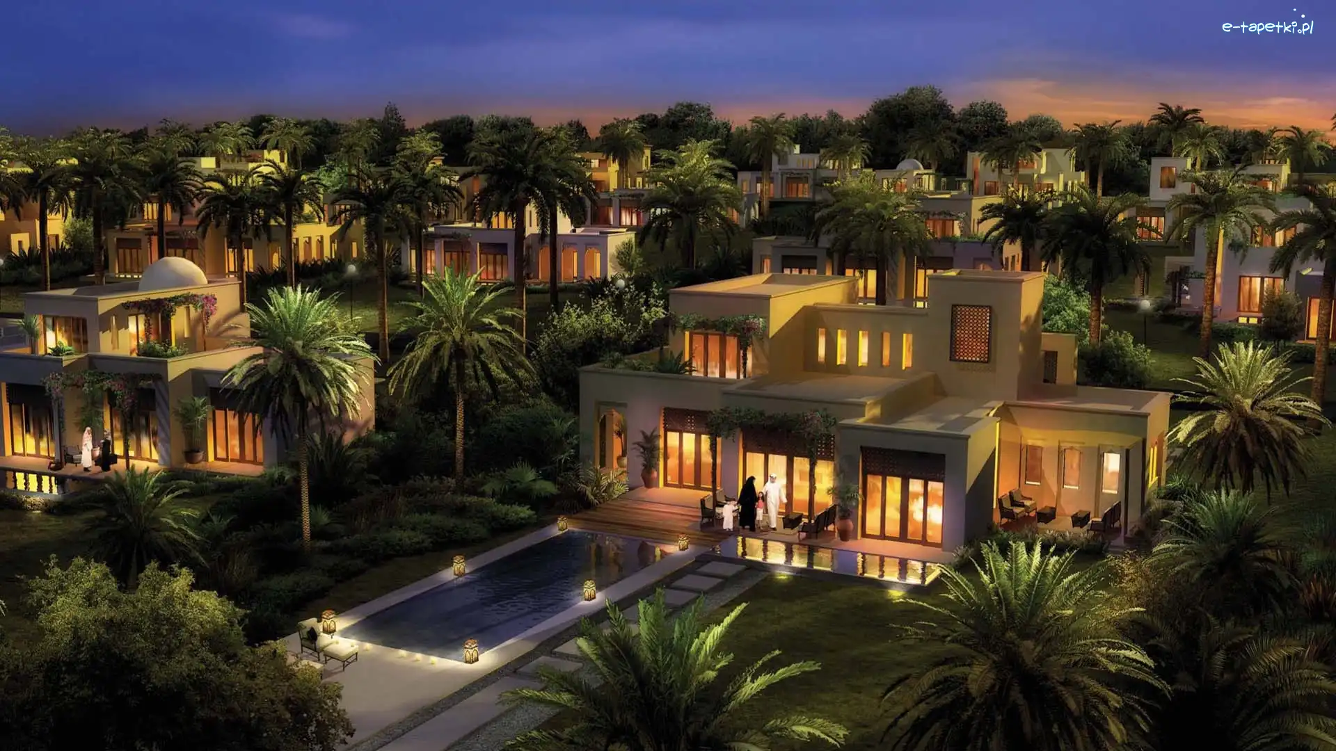 Abu Dhabi, Palmy, Domy