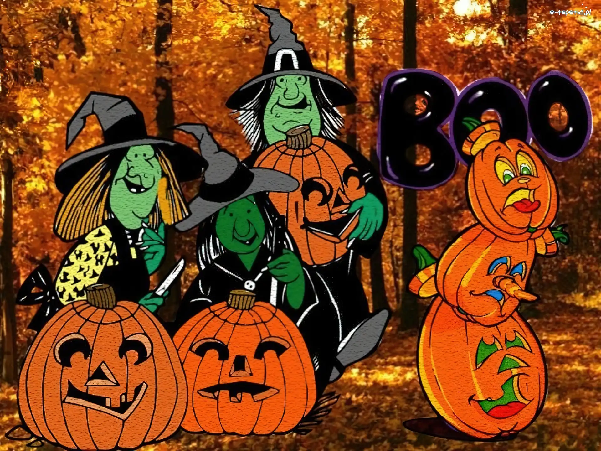 wiedźmy z dyniami, Halloween