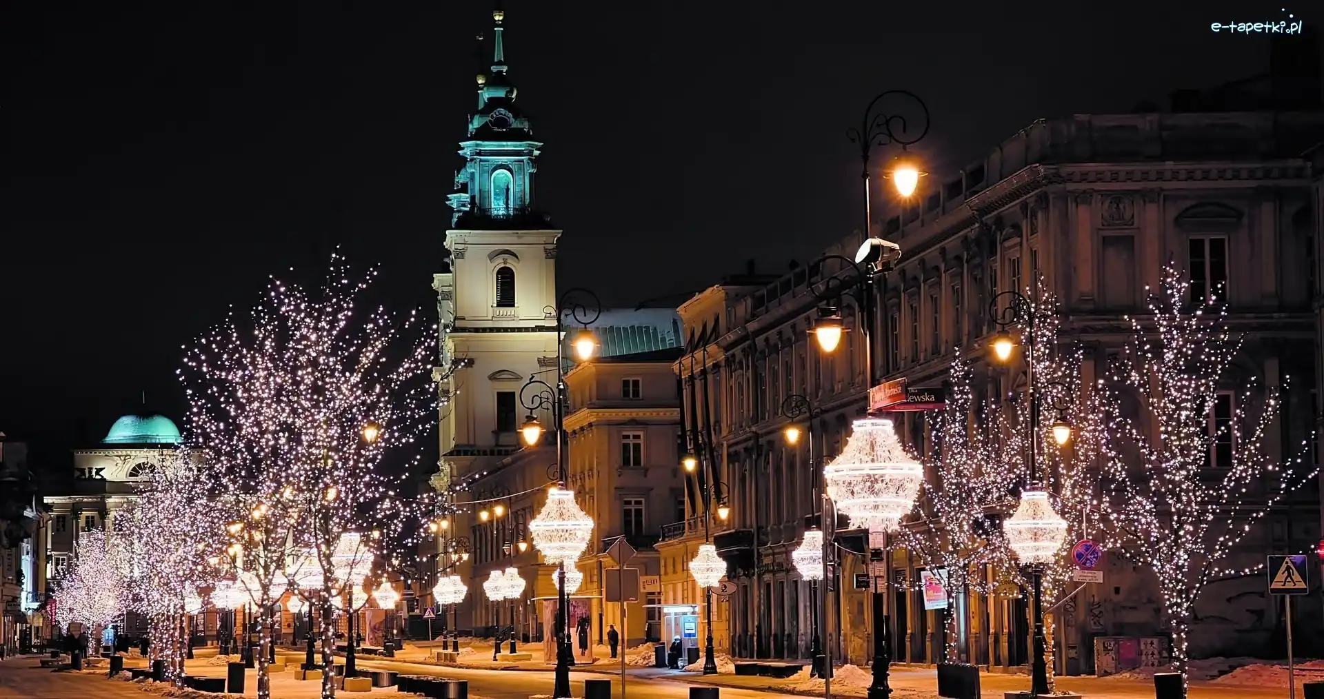 Świąteczna, Trakt Królewski, Iluminacja, Polska, Warszawa