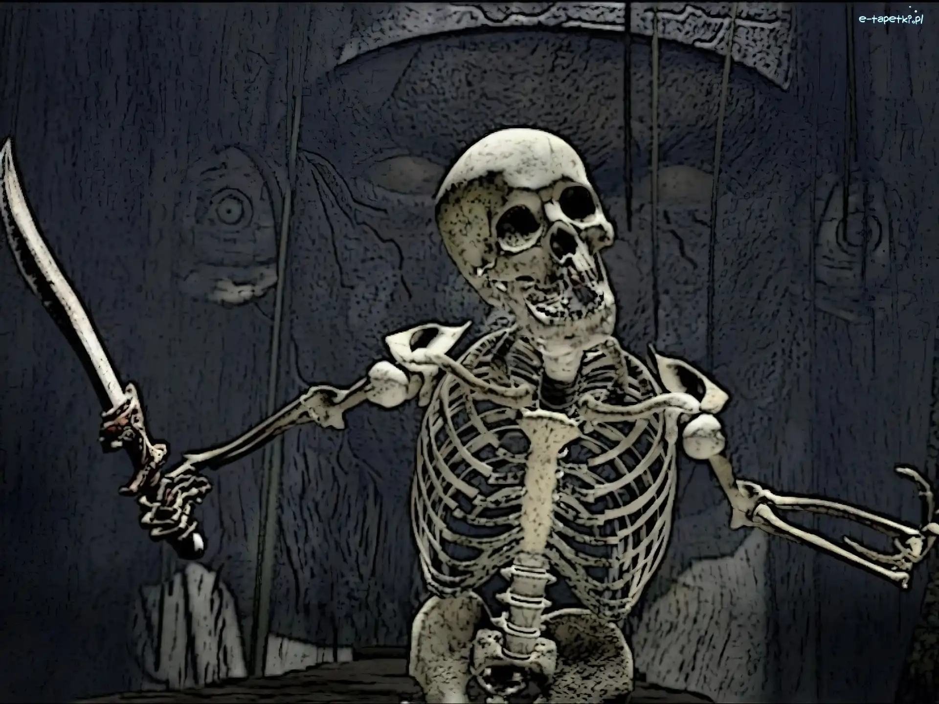 szkielet z szablą, Halloween