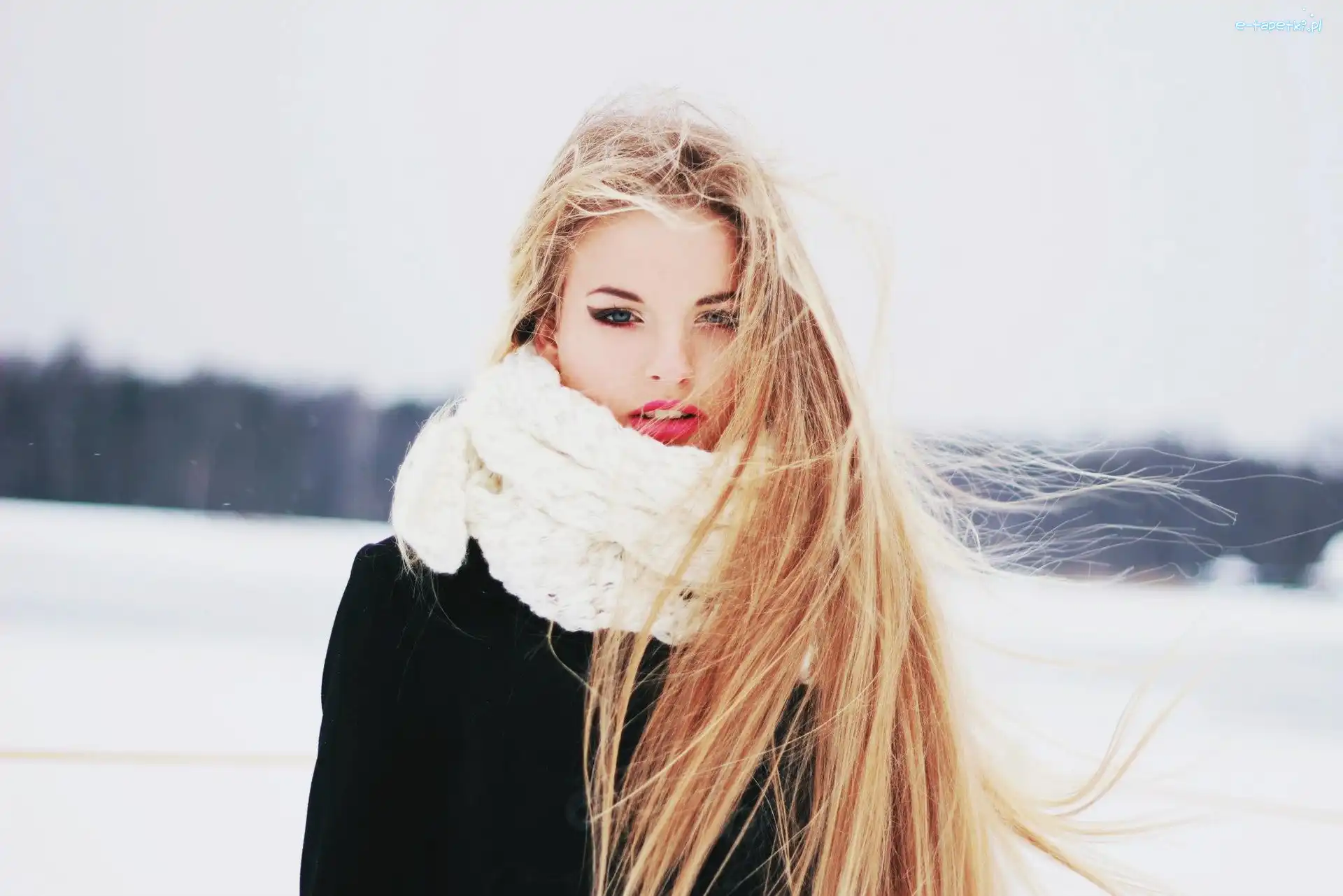 Zima, Blondynka, Kobieta